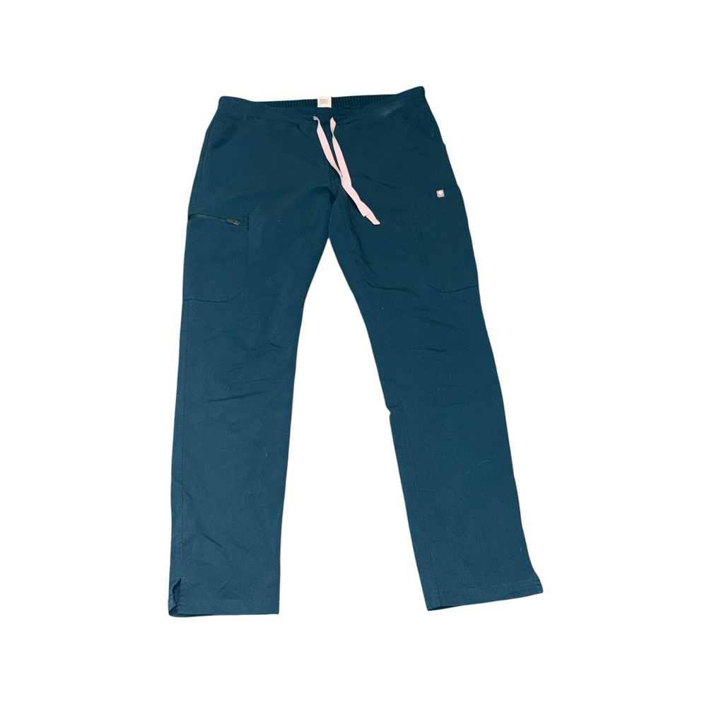 FIGS Yola Slim Women XS Teal Blue Drawstring Scrub Pants TW2000R